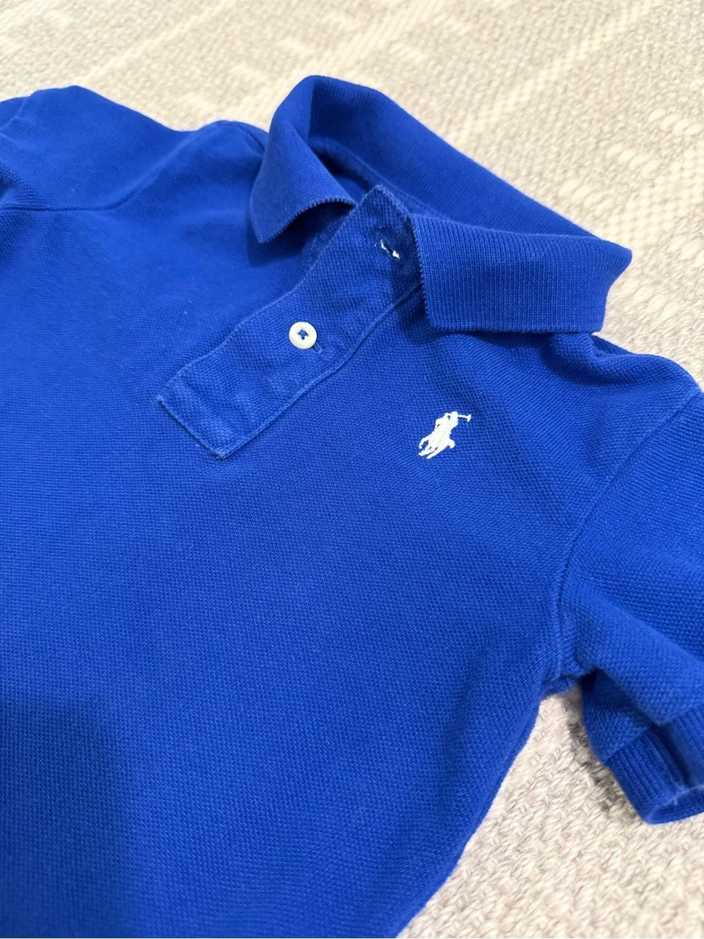 Ralph Lauren Baby Size 18 months Blue Polo Shirt - Nice Condition